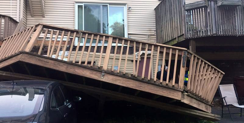 Whitehall, PA Deck Collapse (photo credit: KAYLA DWYER / THE MORNING CALL)