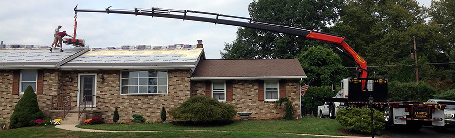 Rooftop Shingle Delivery